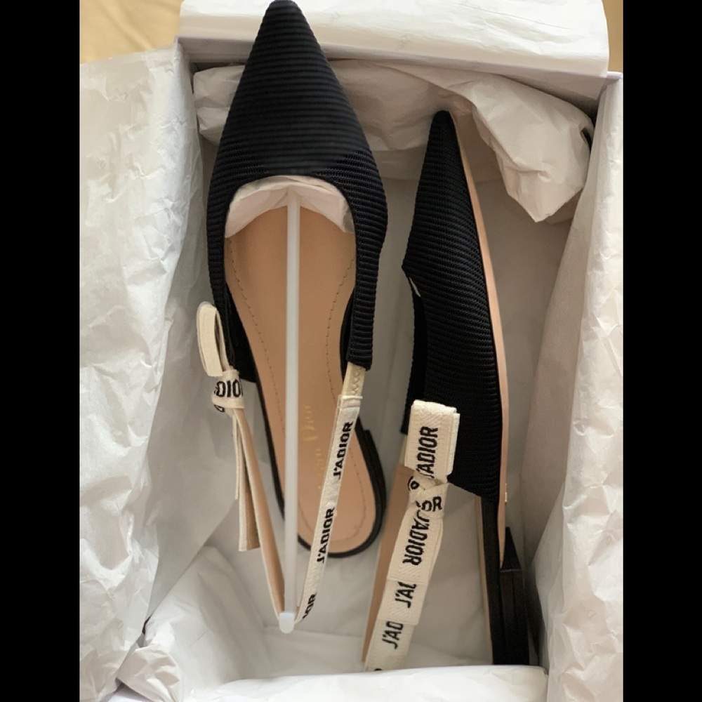 CHRISTIAN DIOR SLING BACK 38.5 - Picture 2 of 2